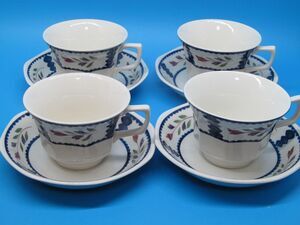 Adams Lancaster Vintage Set Of 4 Cups And 4 Saucers VGC No Issues